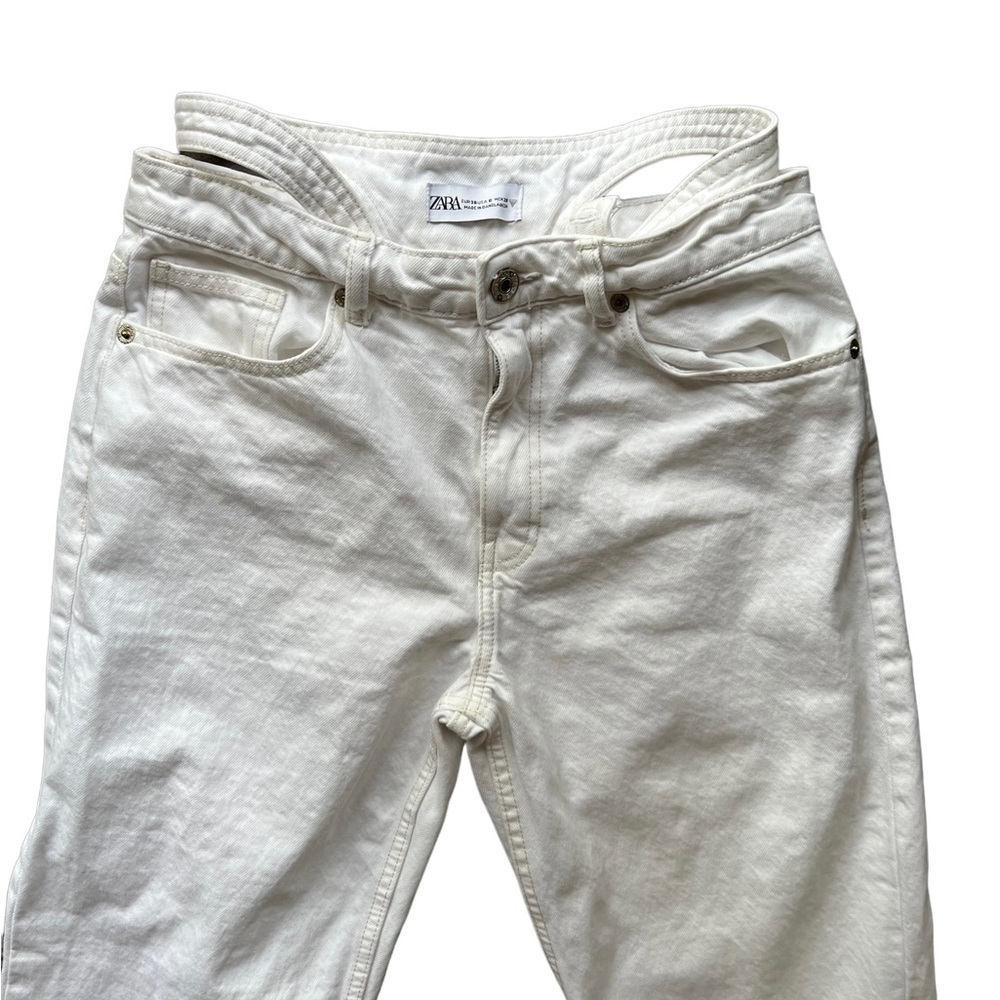 Zara LOW-RISE BAGGY JEANS White Size 34/6 - Picture 12 of 14